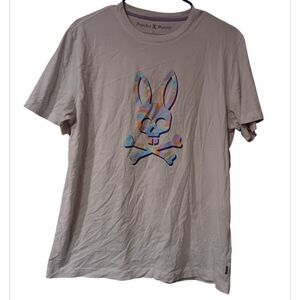 Psycho Bunny Tan Tee with Vibrant Logo Sz S